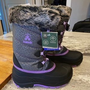 Girl's Kamik Winter Snow Boots, size 3 NEW IN BOX! NWT